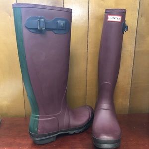 Multicolor hunter rainboots